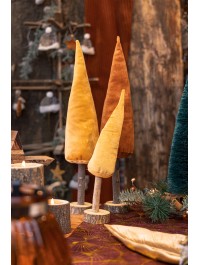 VELVET AMBER TREE ON WOODEN CHIP - 2 ASS 8CM X 45CM