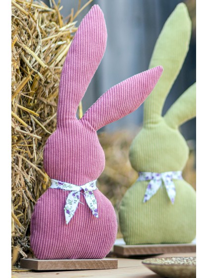 HASE GROSSE OHREN VELVET LIBERTY-STOFF ALT ROSA 13CM X 5CM X 35CM