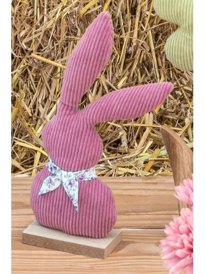 OLD PINK VELVET LIBERTY BUNNY RABBIT 14CM X 5CM X 27CM