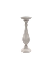 WOODEN IVORY CANDLE HOLDER DIA 10.5CM X 33.5CM