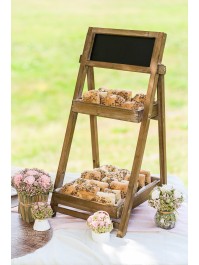 ETAGERE BOIS AVEC ARDOISE 32CM X 65CM