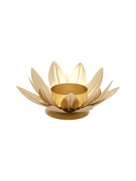 GOLDEN FLOWER TEALIGHT CANDLE HOLDER DIA 11.5CM X 5CM