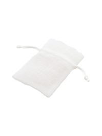 BAG OF 4 WHITE LINEN EFFECT BAGS 8CM X 10CM