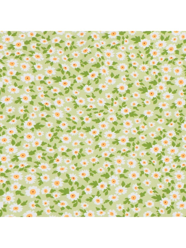 CHEMIN DE TABLE TISSU MARGUERITE VERT 28CM X 3M