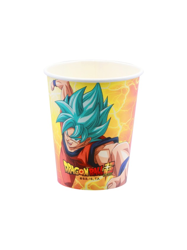 8 BECHER 250ML PLASTIC FREE DRAGON BALL SUPER © DIA 5.2CM X 8.8CM / DIA HAUT 7.5CM