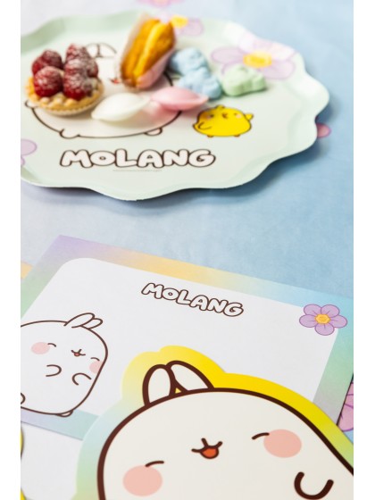 8 INVITATION CARDS + ENVELOPES MOLANG © 16.7CM X 13.8CM