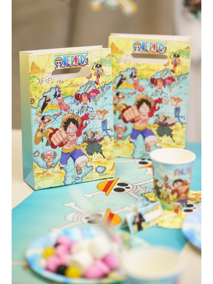 SET 4 GESCHENKTÜTEN PAPIER ONE PIECE © 15.8CM X 23.6CM