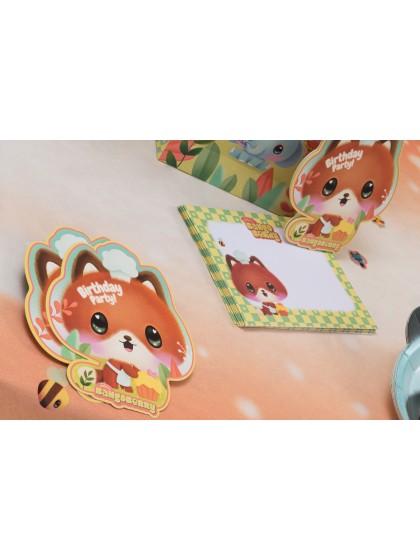 8 KARTONS EINLADUNG + UMSCHLAG BANGOBERRY © (ENG) 13.6CM X 15.5CM