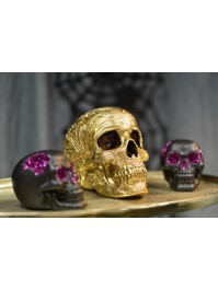 TOTENKOPF POLYRESIN BAROQUE GOLD 25CM X 15CM X 19.5CM