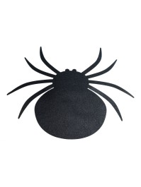 SET 4 TISCHSETS SPINNE PREMIUM SCHWARZ 54.9CM X 48.6CM