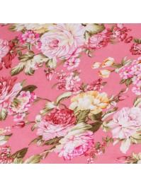 PINK FLOWERS FABRIC TABLE RUNNER 28CM X 3M