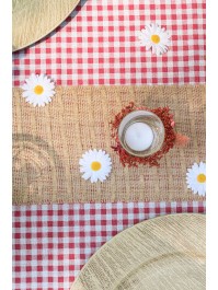 NAPPE VICHY ROUGE 140CM X 250CM