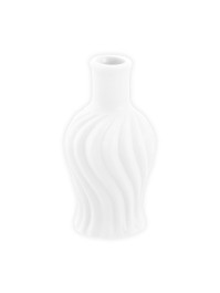 MINI VASE CERAMIQUE TORSADE BLANC DIA 4.5CM X 8.5CM