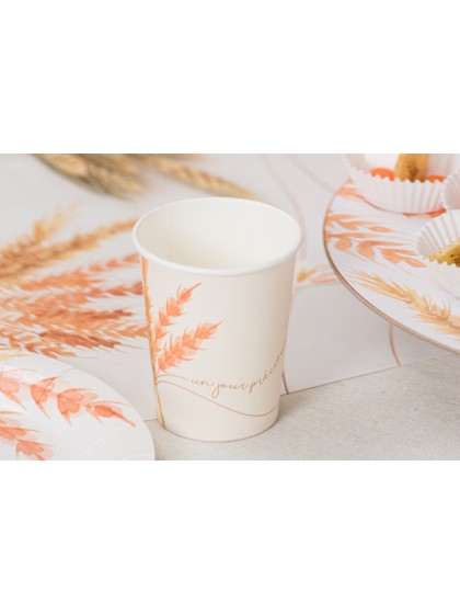 8 CUPS 250ML PLASTIC FREE UN JOUR PRECIEUX DIA 5.2CM X 8.8CM / DIA TOP 7.5CM