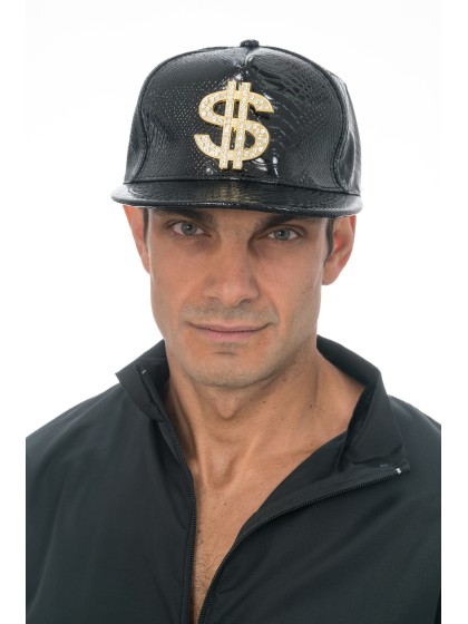 BLACK $ RAPPER CAP ONE SIZE