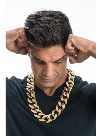 HALSKETTE RAPPER KETTE BREIT 70 CM – MESH 3,3 CM