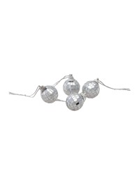 BOX AUS 12 MINI-DISKOKUGELN SILBER DIA 3CM X 3CM