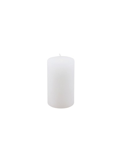 BOUGIE PILIER BLANC FINITION RUSTIQUE DIA 6CM X 10CM