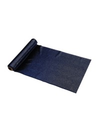 CHEMIN DE TABLE VELOURS BLEU SPARKLE ARGENTE 28CM X 3M