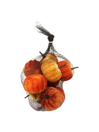 FILET DE 9 CITROUILLES VELOURS - 3 COL ASS DIA 5CM X 6CM