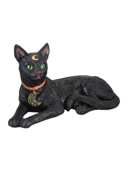 CHAT NOIR POLYRESINE 31CM X 18CM X 18CM