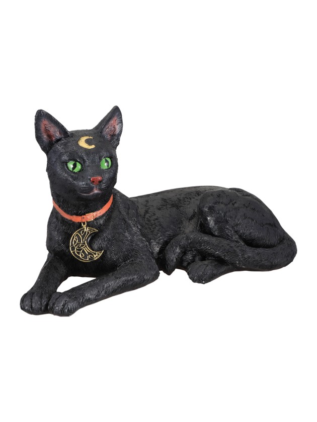 CHAT NOIR POLYRESINE 31CM X 18CM X 18CM