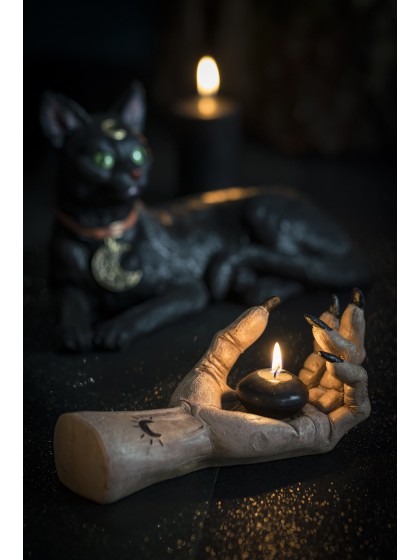 POLYRESIN WITCH HAND CANDLE HOLDER 23CM X 10CM X 9.5CM