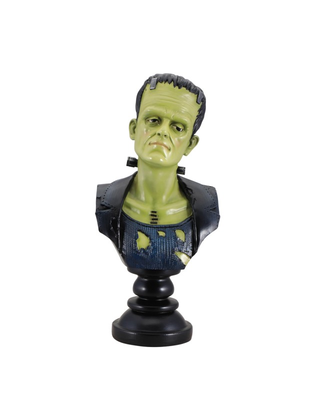 BUSTE POLYRESINE FRANKENSTEIN 17CM X 13CM X 36.5CM