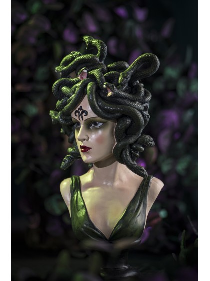 POLYRESIN MEDUSA BUST 18CM X 14CM X 37.5CM