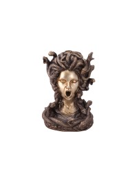 FONTAINE A ENCENS POLYRESINE MEDUSA 13CM X 13CM X 18.5CM