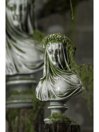 POLYRESIN GHOST LADY BUST 20CM X 14CM X 34CM