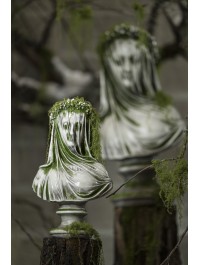 POLYRESIN GHOST LADY BUST 20CM X 14CM X 34CM