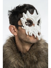 MASKE DRACHE SKELETT WEISS 15CM X 9CM X 17CM