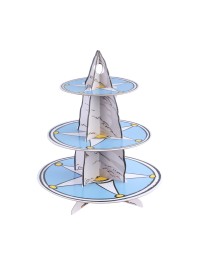 PAPER MENHIR CUPCAKE STAND ASTERIX® DIA 30.5CM/24.5CM/18CM X 33CM