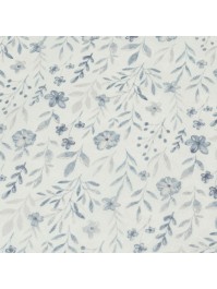 TISCHLÄUFER FLORAL VOILE VINTAGE BLAU 28CM X 3M