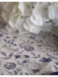 TISCHLÄUFER FLORAL VOILE VINTAGE BLAU 28CM X 3M
