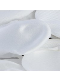 BAG OF 50 WHITE SATIN ROSE PETALS AROUND 3CM X 4CM
