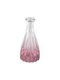 GRADIENT BLUSH PINK GLASS ALEXANDRINE VASE DIA 6.8CM X 14.5CM