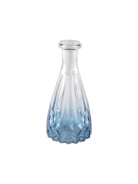 GRADIENT BLUE GLASS ALEXANDRINE VASE DIA 6.8CM X 14.5CM