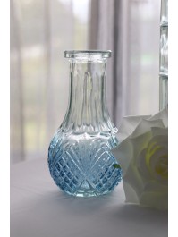 GRADIENT BLUE ALBERTINE GLASS VASE DIA 7.8CM X 13.6CM