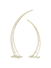 SET 2 METAL GOLDEN HALF MOONS DIA 180CM X 240CM 