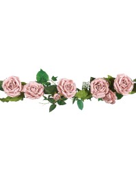 TISCHDEKORATION ROSA LUXUS SAMT ROSA PUDER DIA 20CM X 2M