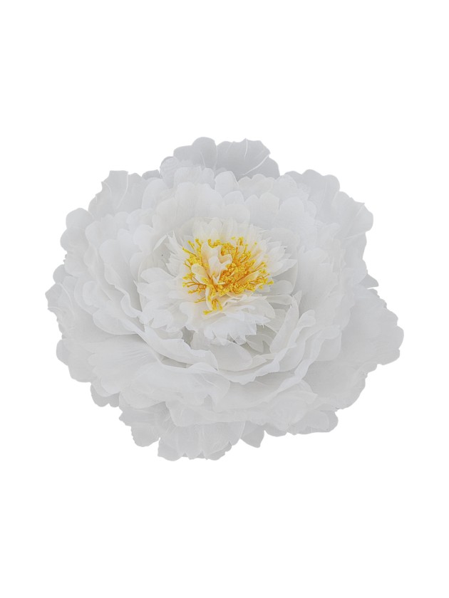 TETE DE PIVOINE TULLE BLANC DIA 28CM X 10CM