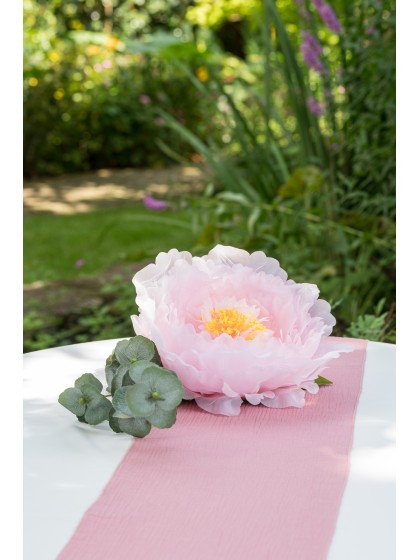 KOPF AUS PFINGSTROSE TÜLL ROSA DIA 28CM X 10CM