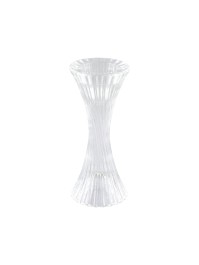 BOUGEOIR VERRE FLAMBEAU DOUBLE HYPERBOLE DIA 7CM X 16.5CM