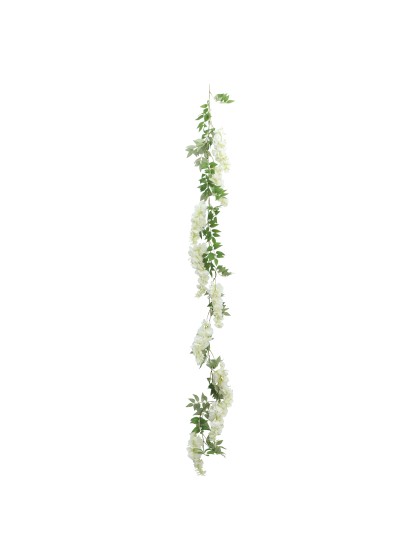 WHITE GLYCINE GARLAND 180CM X 28CM X 9CM