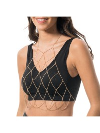 BIJOU DE CORPS FORME LOSANGE OR TU TU