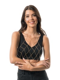 KÖRPERSCHMUCK FORM RAUTE GOLD TU DU