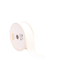 RUBAN PAILLETTE BLANC 25MM X 3M