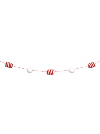 GIRLANDE POMPOMS CANDY STRIPES 180CM X 3.5CM X 3.5CM